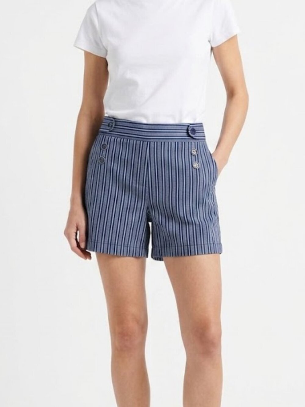 ⚓ Striped Nautical Sailor Shorts – Size XL